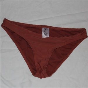 NWOT Ika-Kul Rusty-Brown Crochet Thong Bikini Sz S